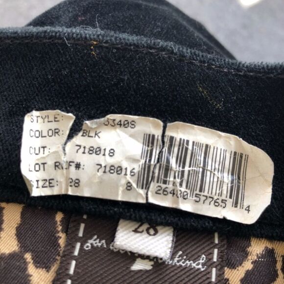 7 for all Mankind Black Velvet Pants NWT - Picture 6 of 6